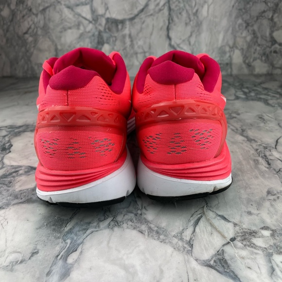 💖⏫Womens Neon Pink Nike Lunarglide 5 Lunarlon Fitsole Running Shoes - Picture 13 of 14